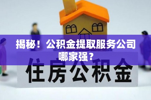 巴东揭秘！公积金提取服务公司哪家强？