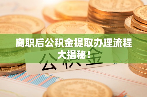 巴东离职后公积金提取办理流程大揭秘！