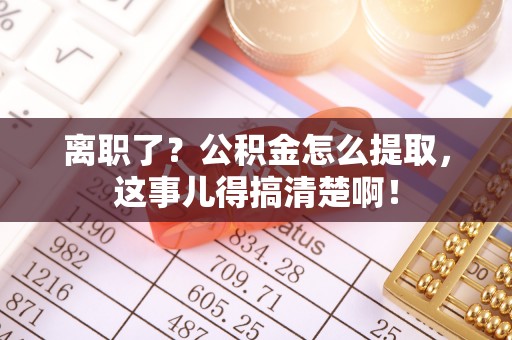 巴东离职了？公积金怎么提取，这事儿得搞清楚啊！
